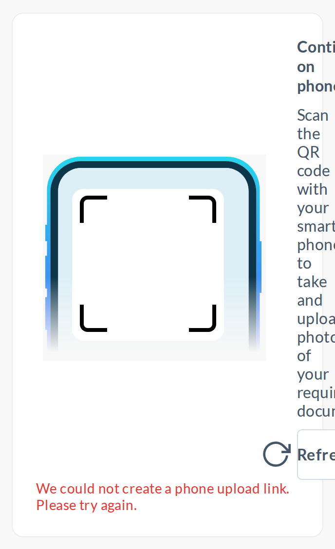 480px: text column is 2px wide; words cut at the card edge; Refresh button mostly outside the card