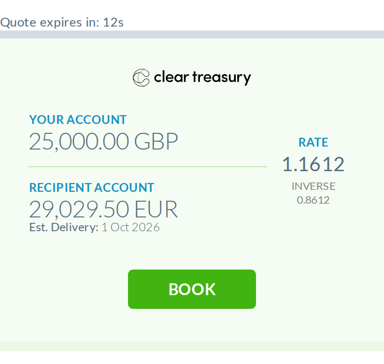 390px: 'Quote expires in: 12s' flush against the left screen edge above the card.